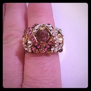 Gold pink RING size 8.5 NEW 8 1/2 nugget